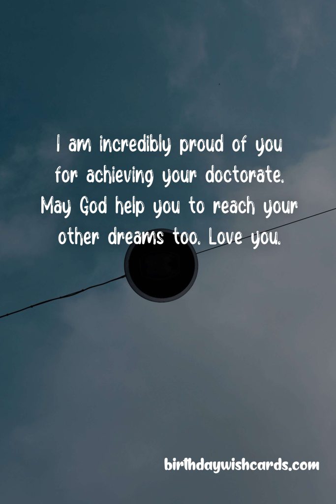 Congratulation Messages for getting a Ph.D.: