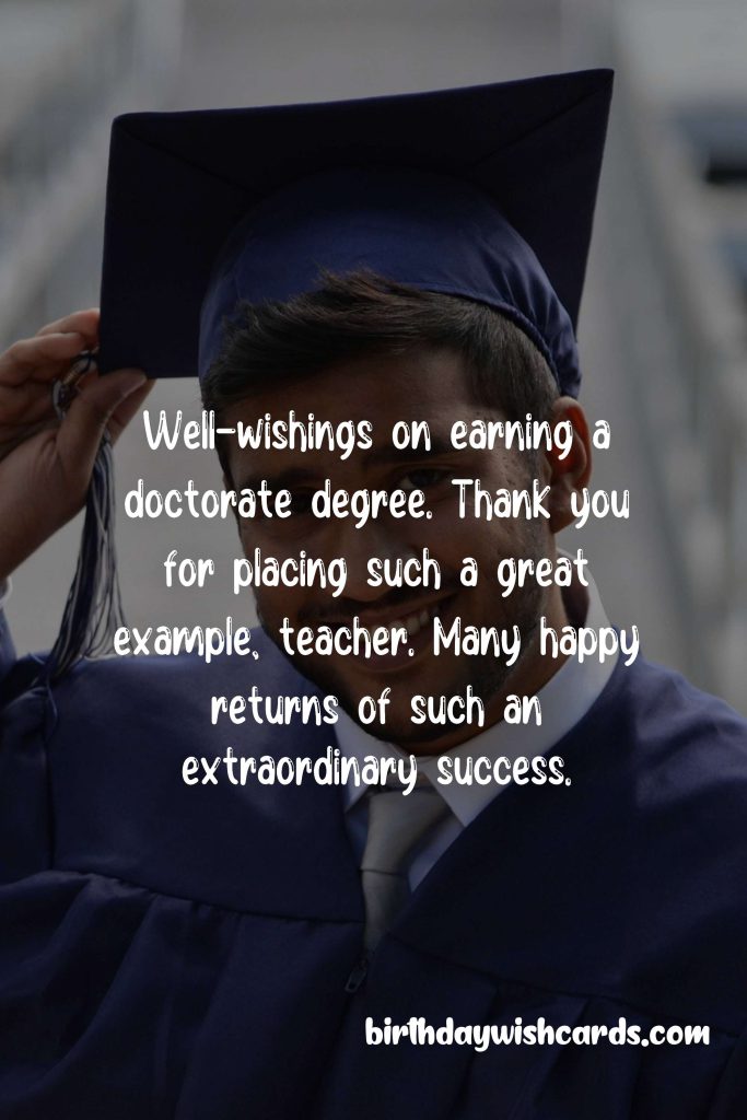 Congratulation Messages for getting a Ph.D.: