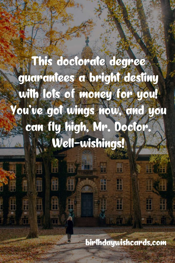 Congratulation Messages for getting a Ph.D.: