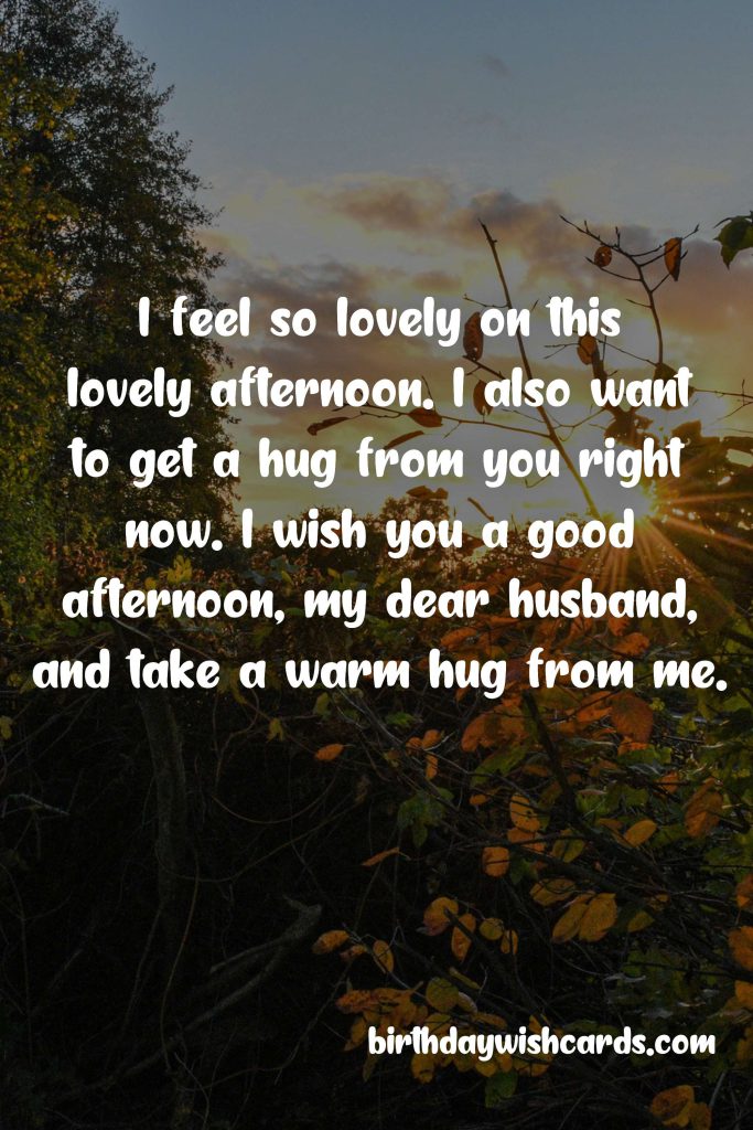 Good Afternoon Messages for Husband: