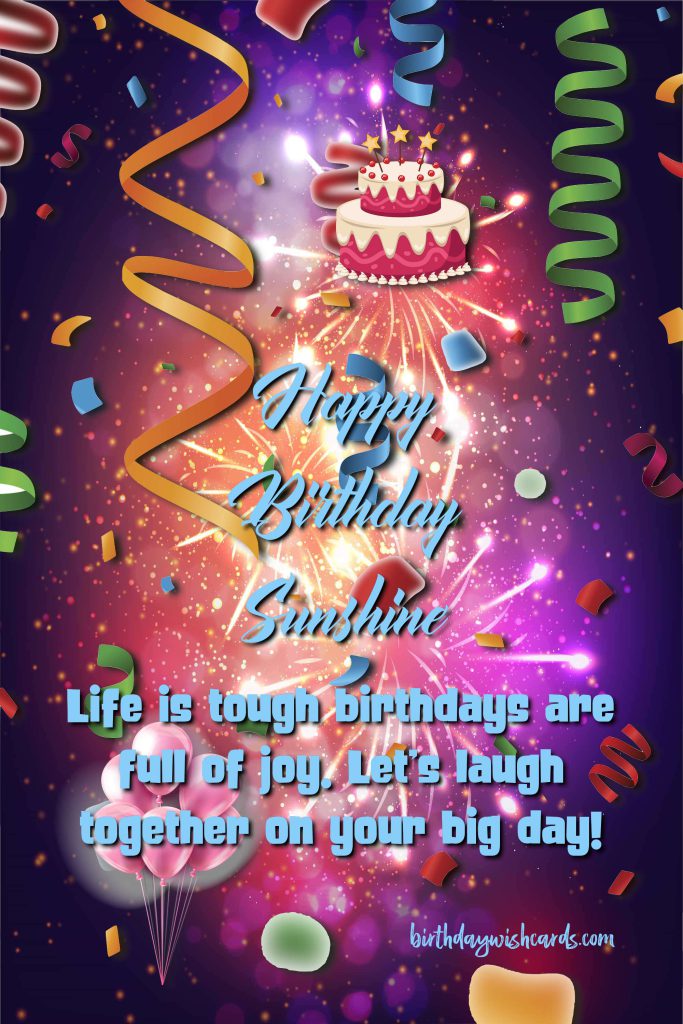 happy birthday sunshine image