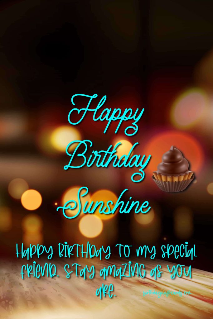 happy birthday sunshine image