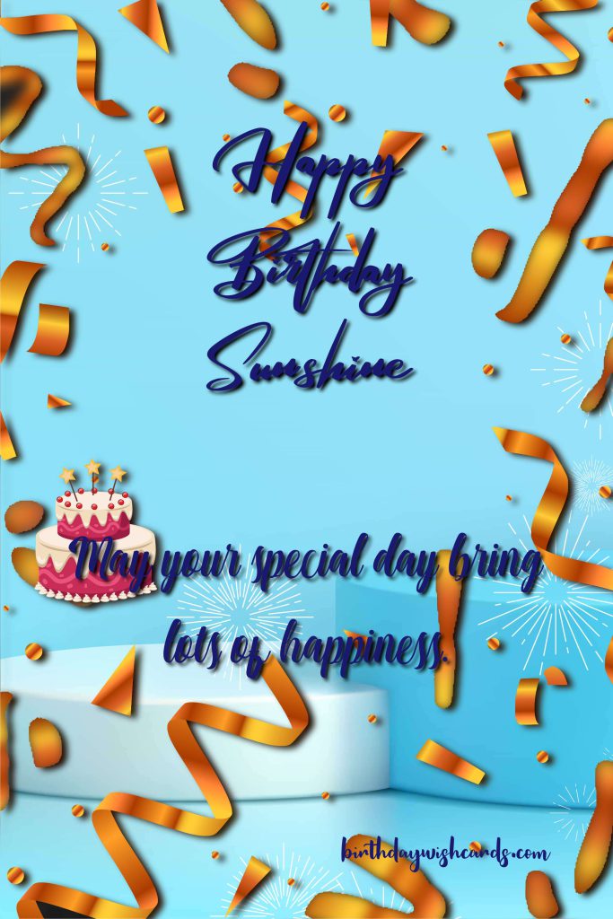 happy birthday sunshine image