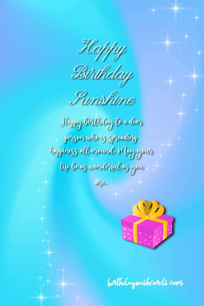 happy birthday sunshine image