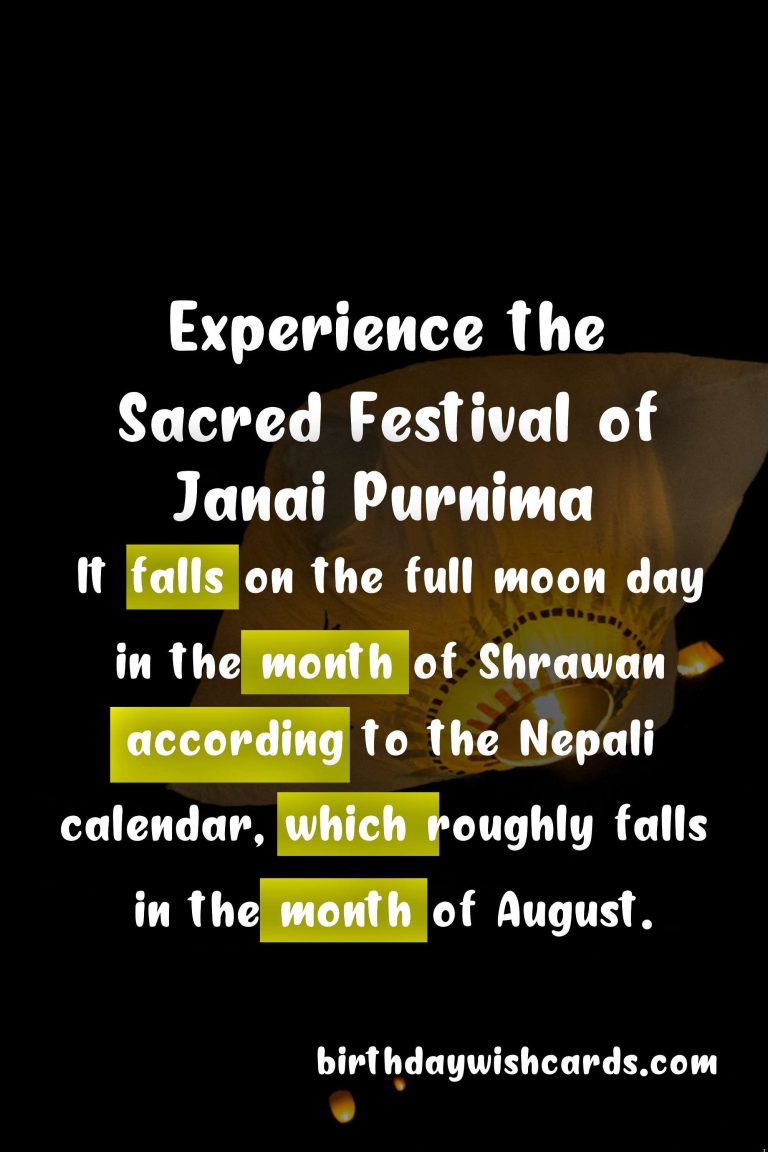 Experience the Sacred Festival of Janai Purnima – 22nd August