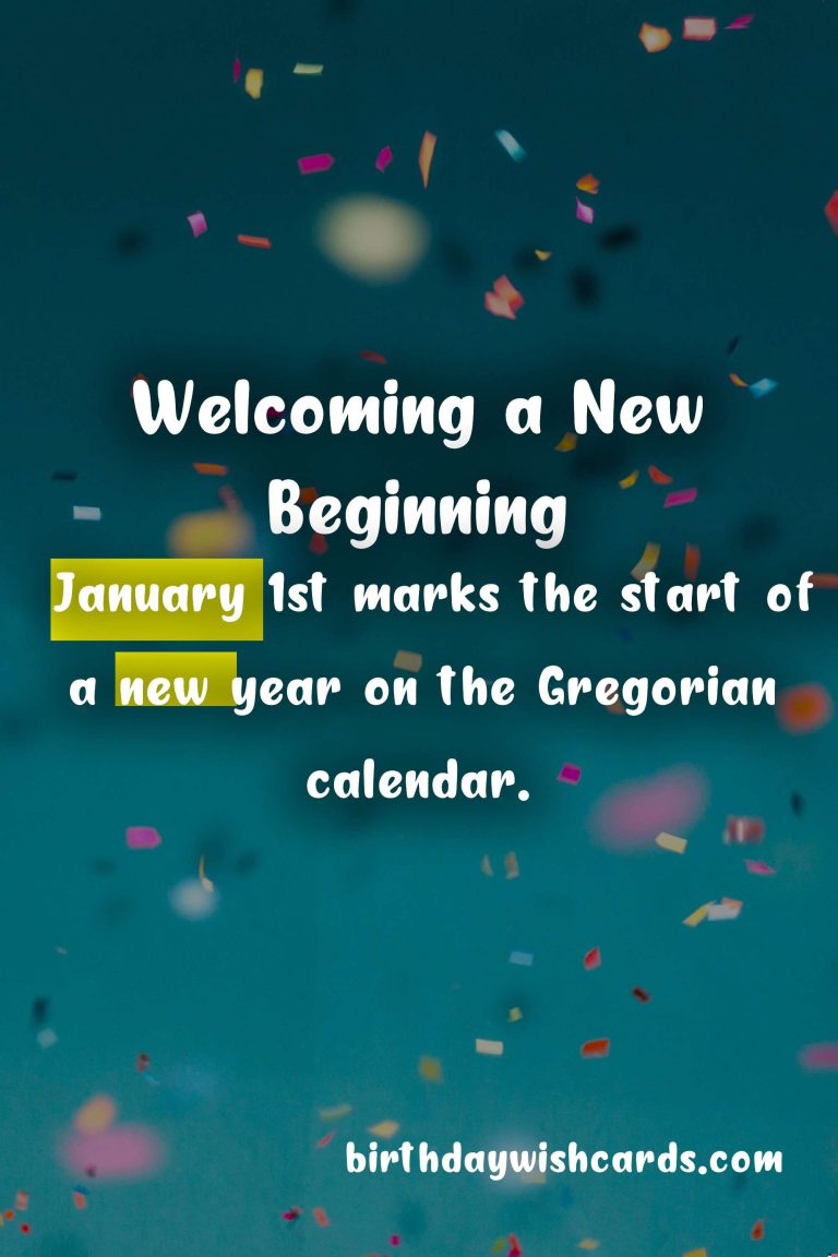 Celebrate the New Year – 1st January