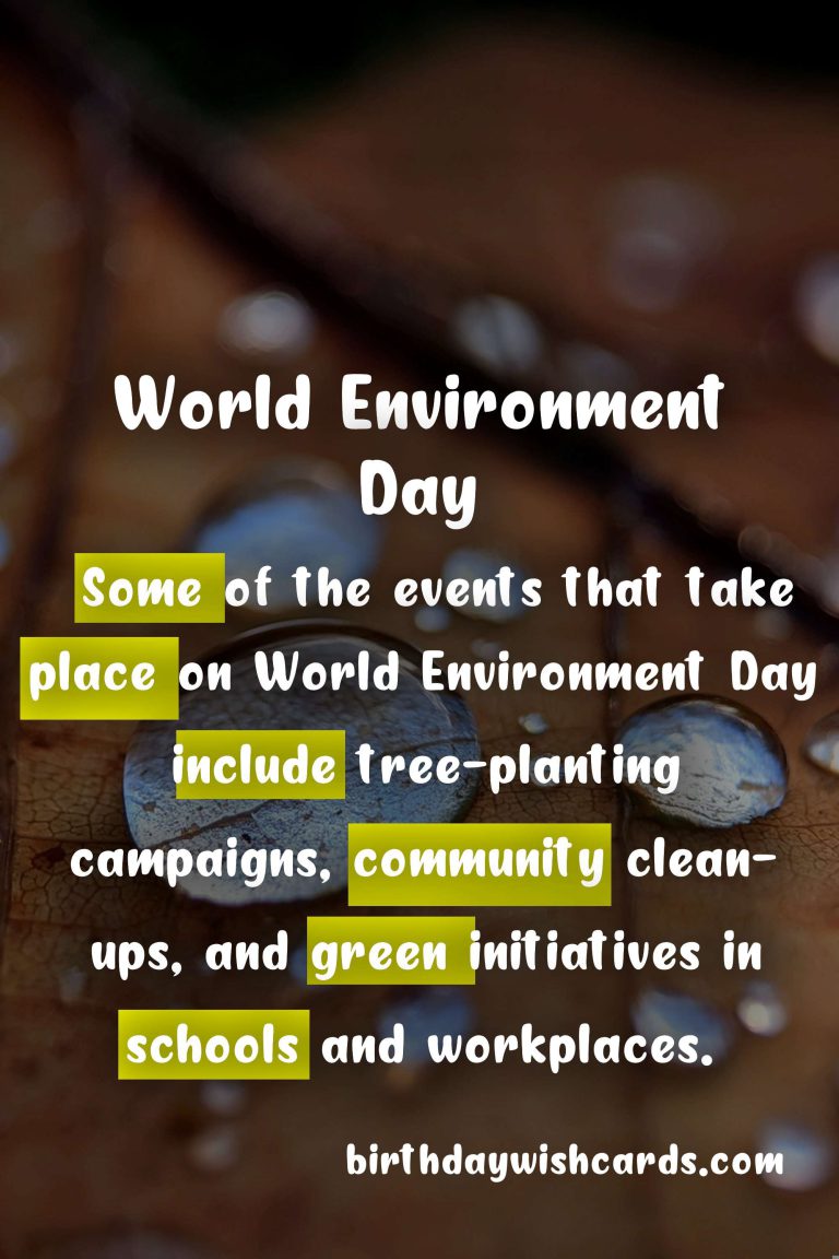 World Environment Day – 5th June