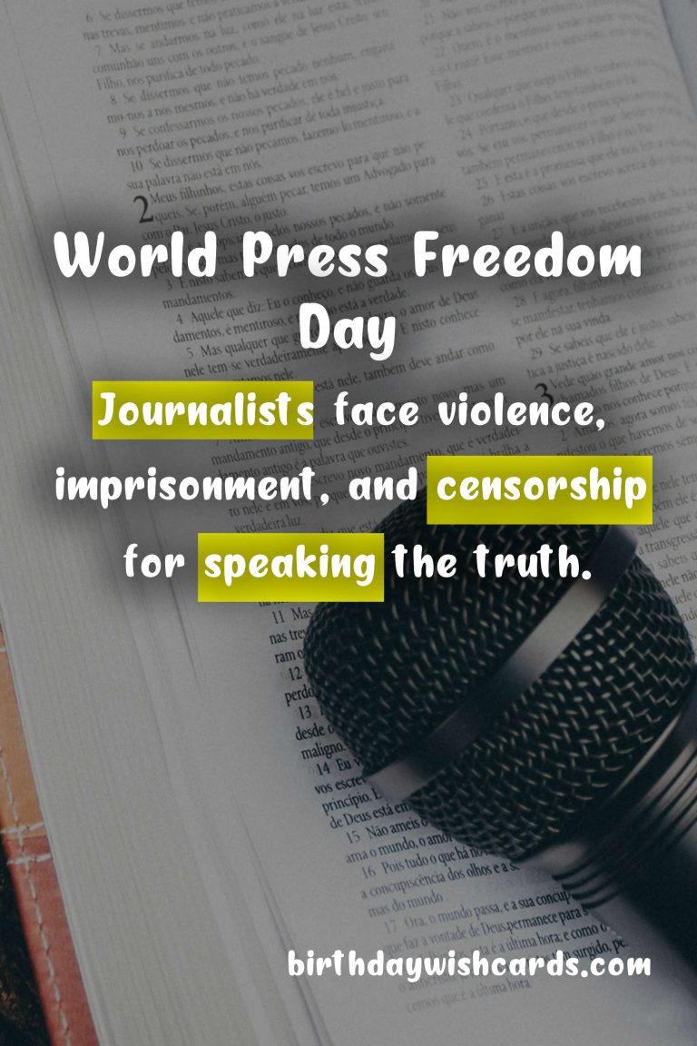 World Press Freedom Day: Celebrating the Freedom of Speech and Press