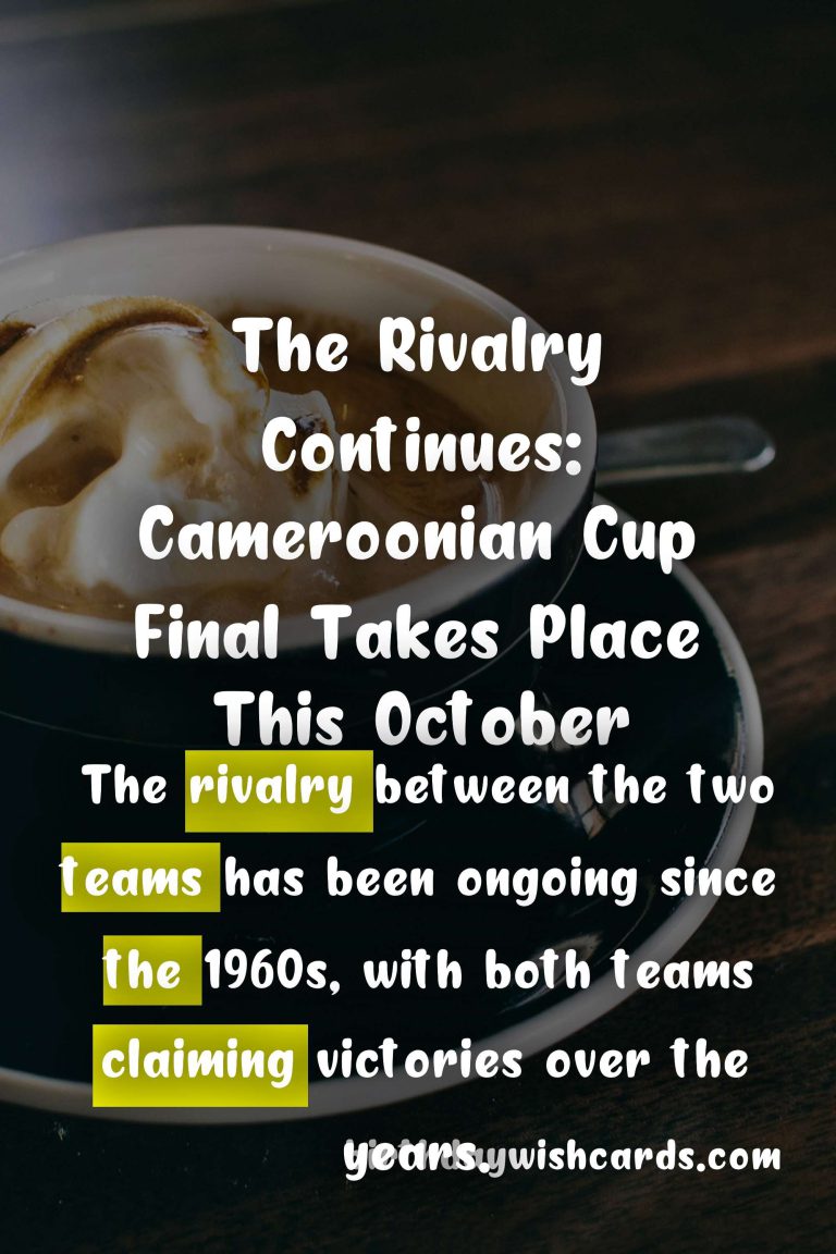 The Rivalry Continues: Cameroonian Cup Final Takes Place This October