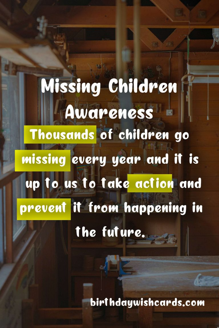 May 25 – International Missing Children’s Day