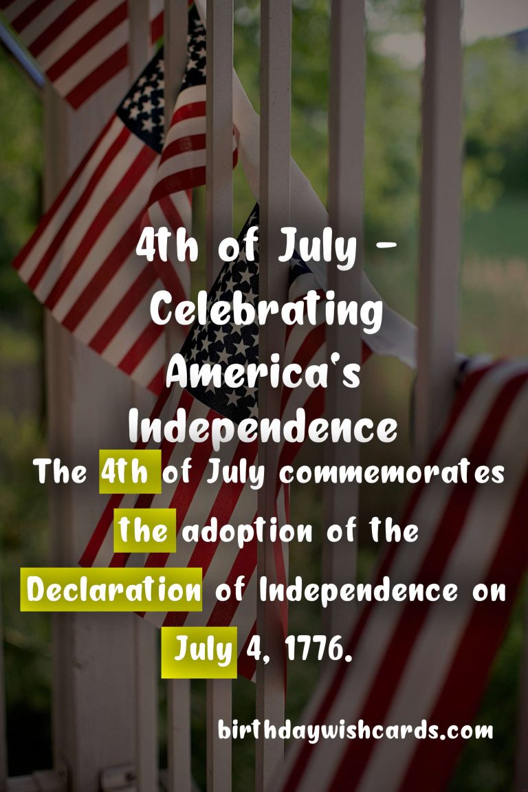 4th of July - Celebrating America's Independence