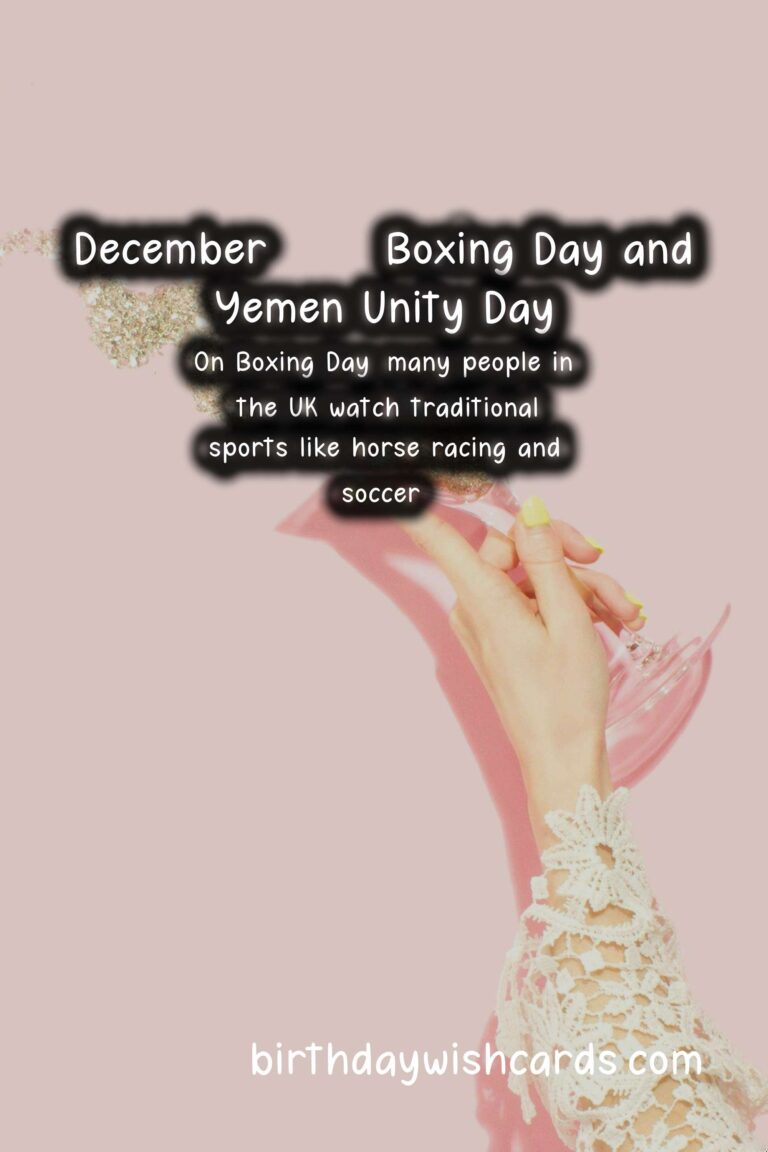 A Look into Boxing Day and Yemen Unity Day