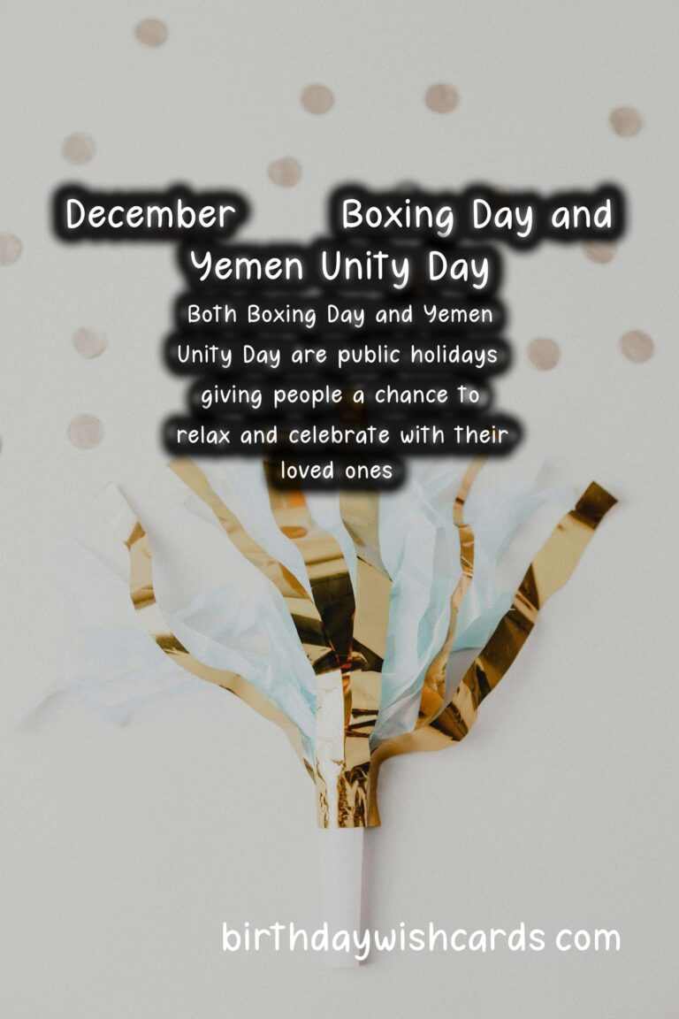 A Look into Boxing Day and Yemen Unity Day