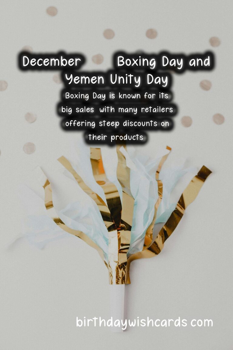 A Look into Boxing Day and Yemen Unity Day