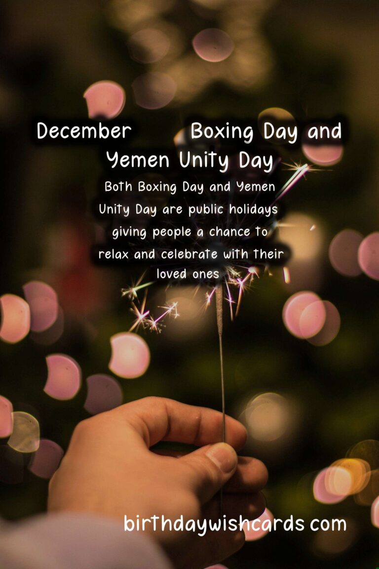 A Look into Boxing Day and Yemen Unity Day