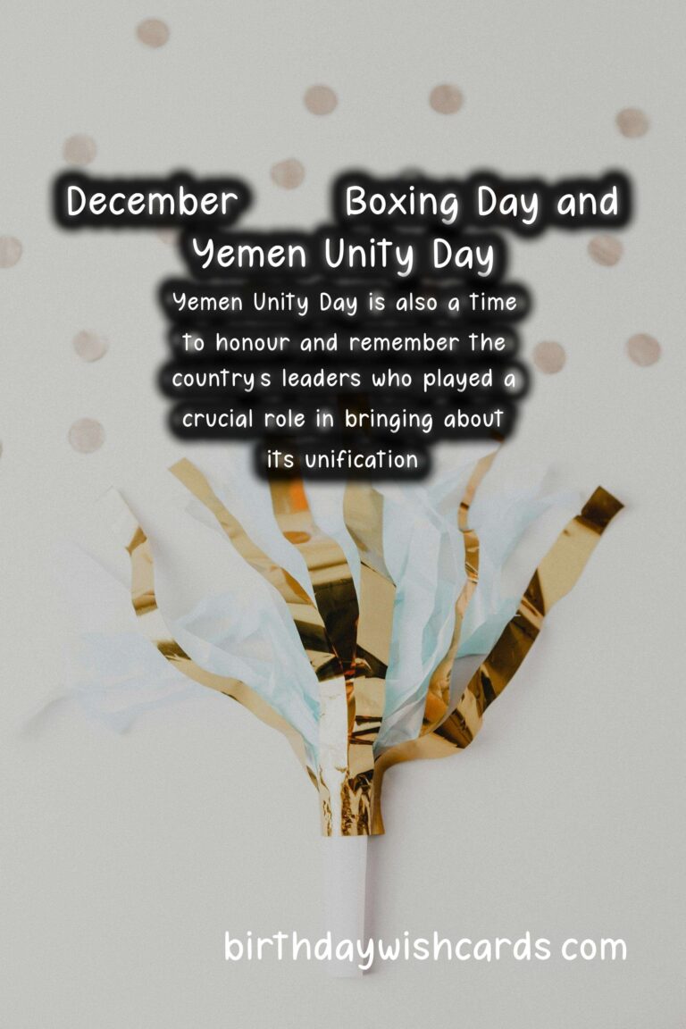 A Look into Boxing Day and Yemen Unity Day