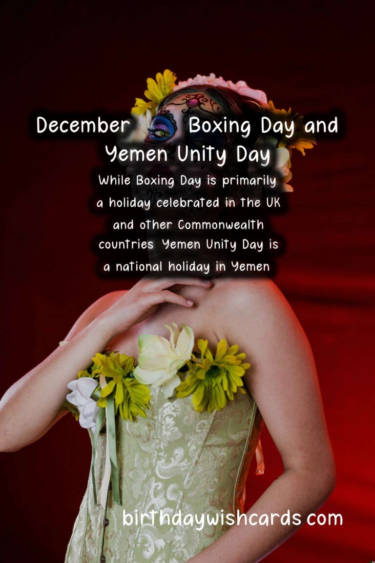 A Look into Boxing Day and Yemen Unity Day