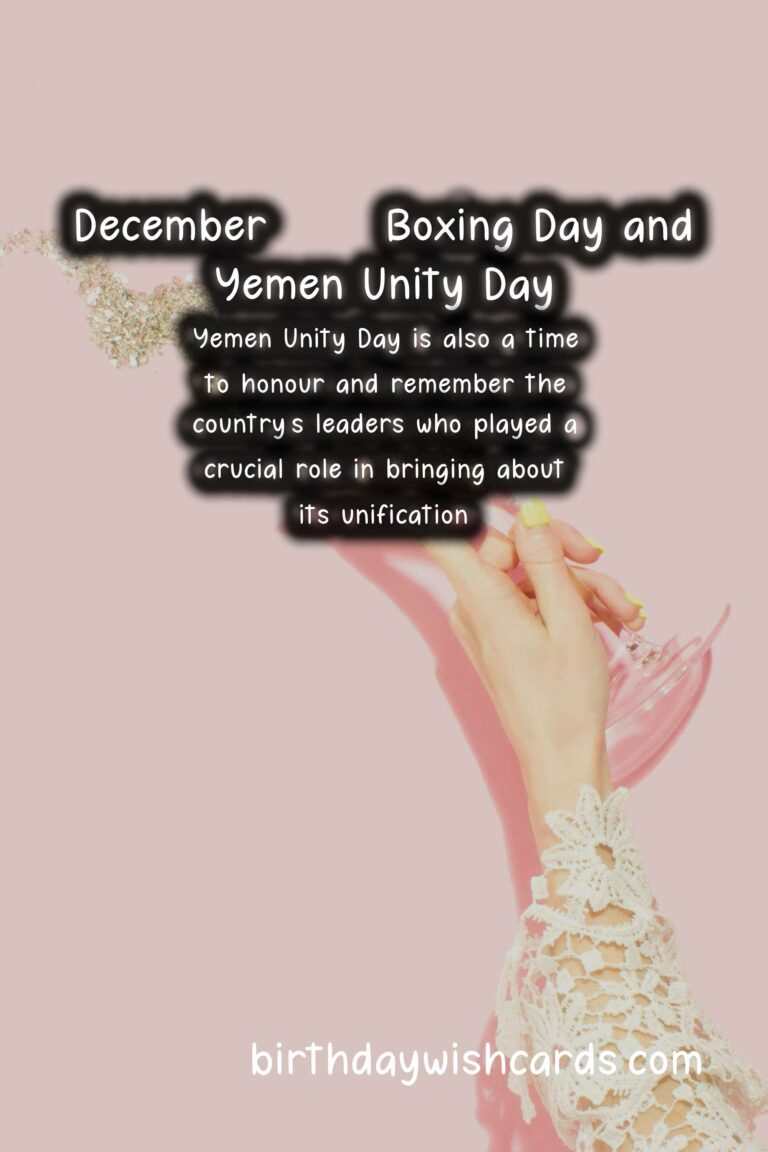 A Look into Boxing Day and Yemen Unity Day