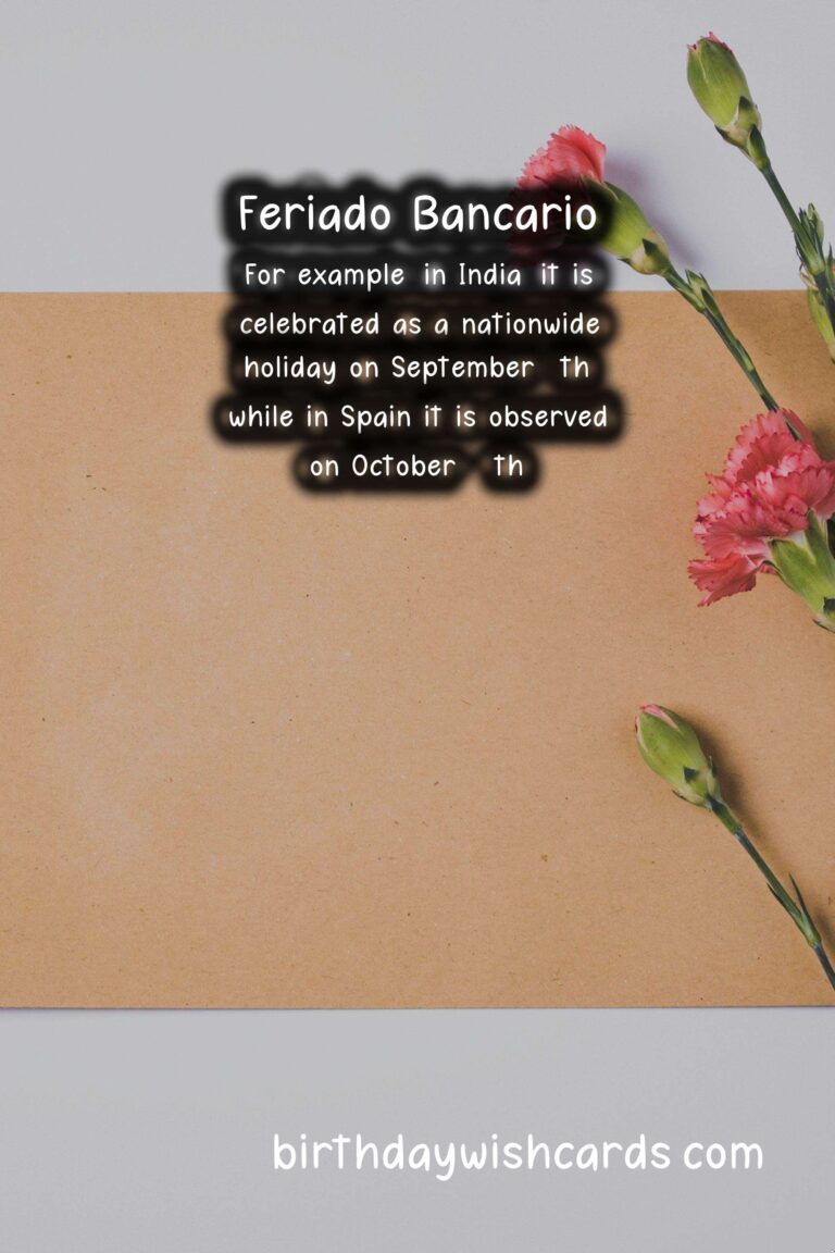 Celebrate Feriado Bancario (Bank Holiday) - September 5