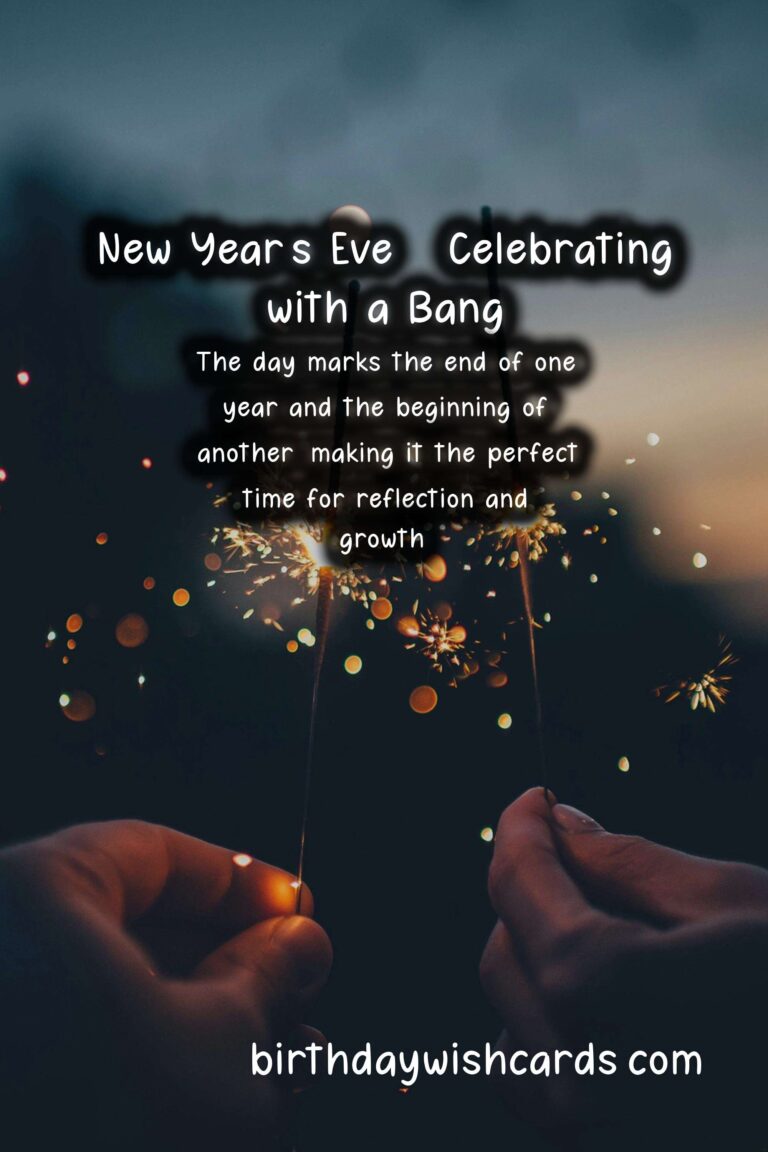 Celebrate New Year’s Eve – 31 December with a Bang