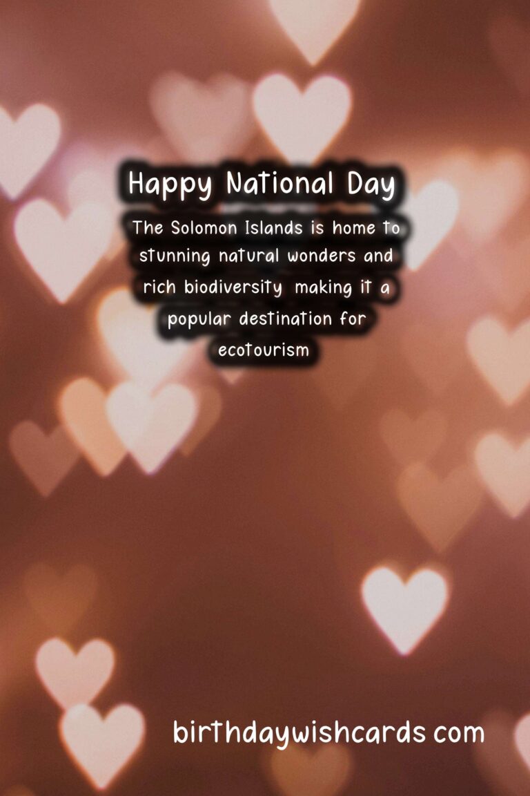 Celebrate Solomon Islands National Day: April 18th