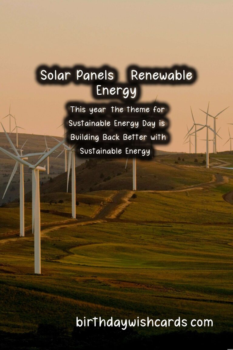 Celebrate Sustainable Energy Day on November 16th