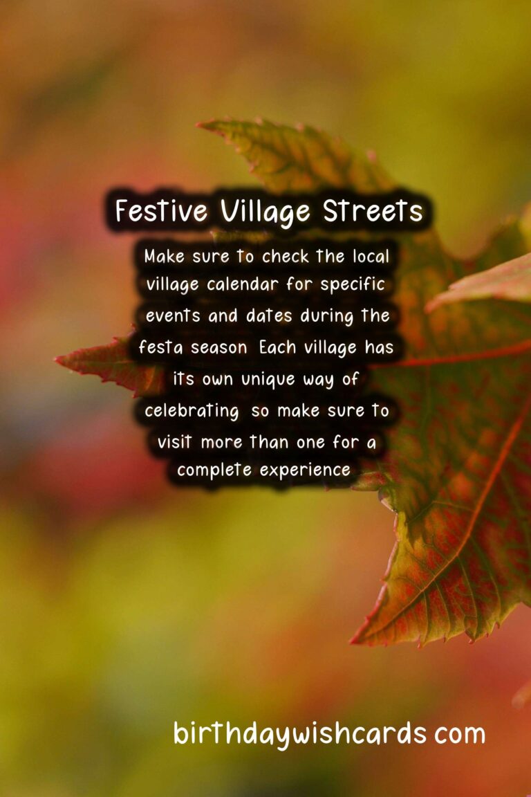 Celebrate Village Festa Season from June to September