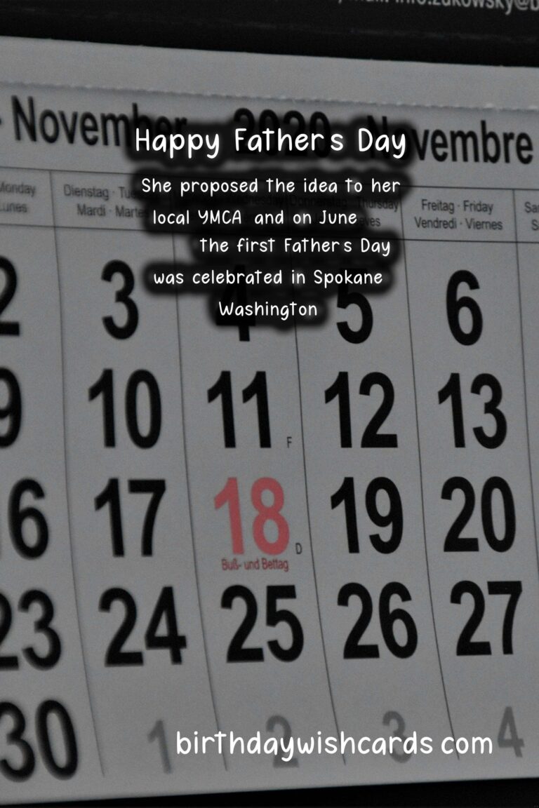 Celebrating Dads: Second Sunday in November – Father’s Day