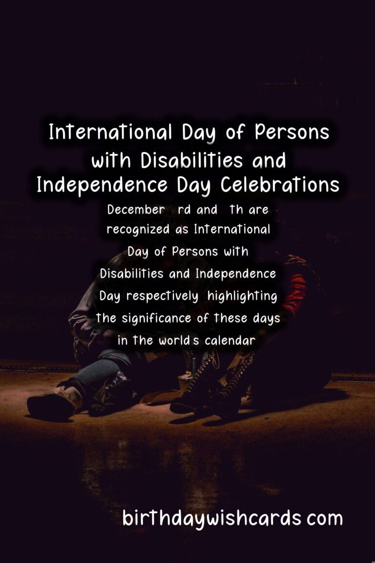 Celebrating the International Day of Persons with Disabilities and Independence Day