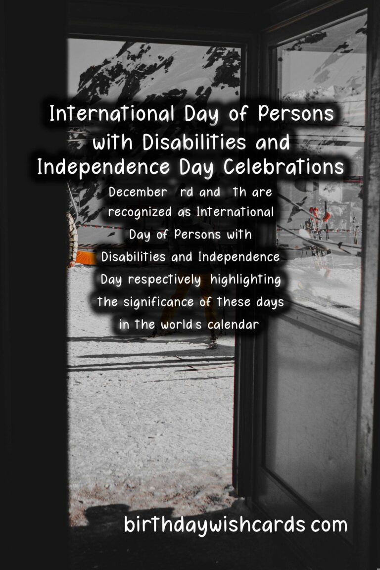 Celebrating the International Day of Persons with Disabilities and Independence Day