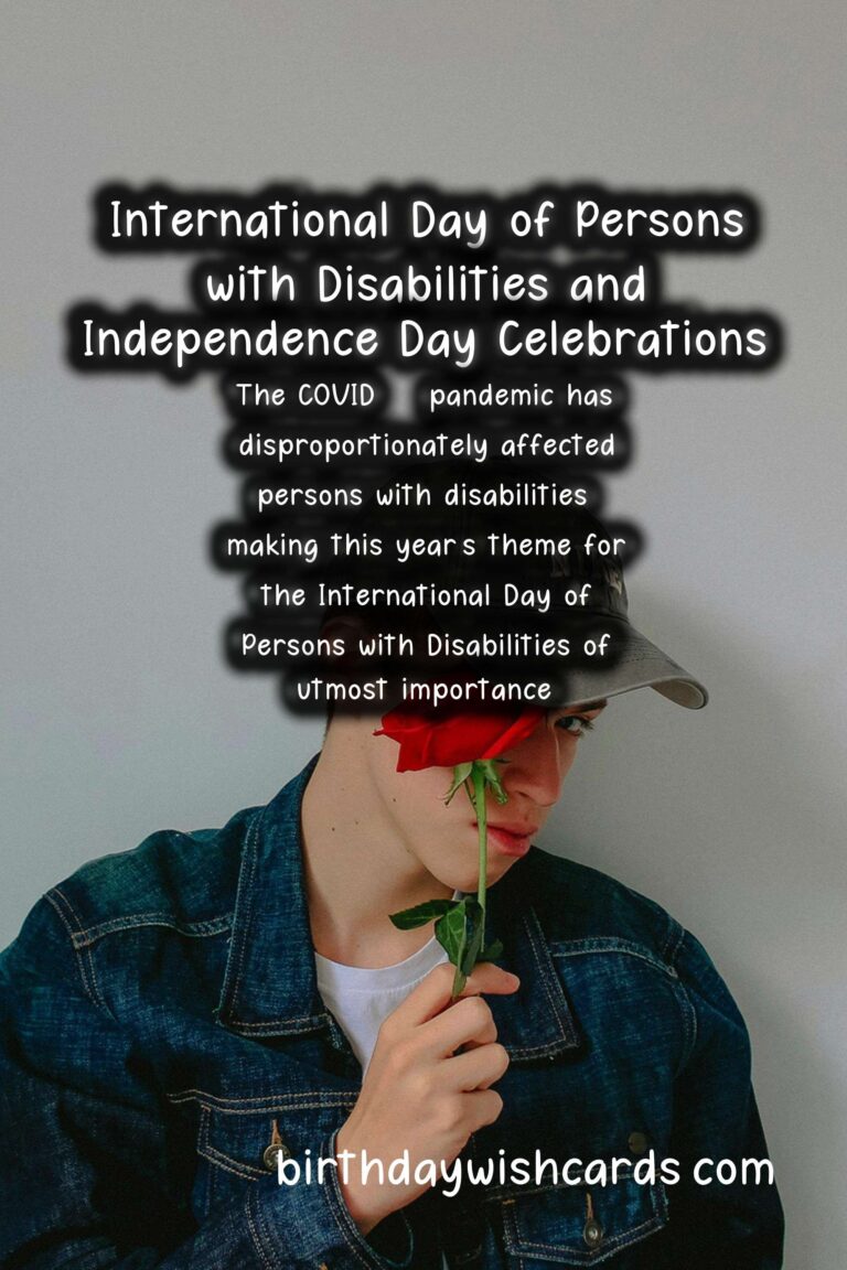 Celebrating the International Day of Persons with Disabilities and Independence Day