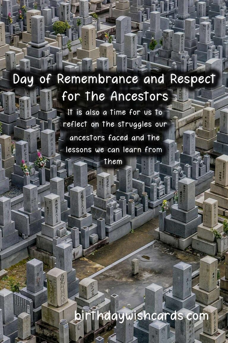 Day of Remembrance and Respect for the Ancestors - September 17