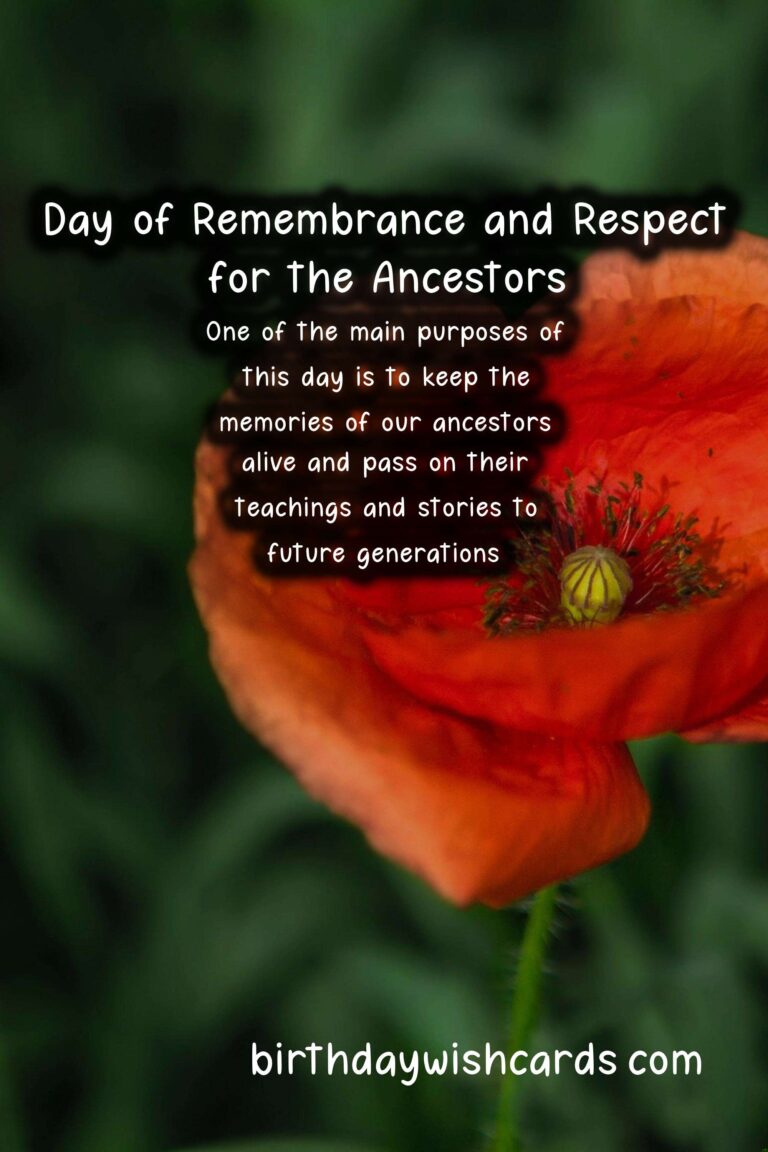Day of Remembrance and Respect for the Ancestors – September 17