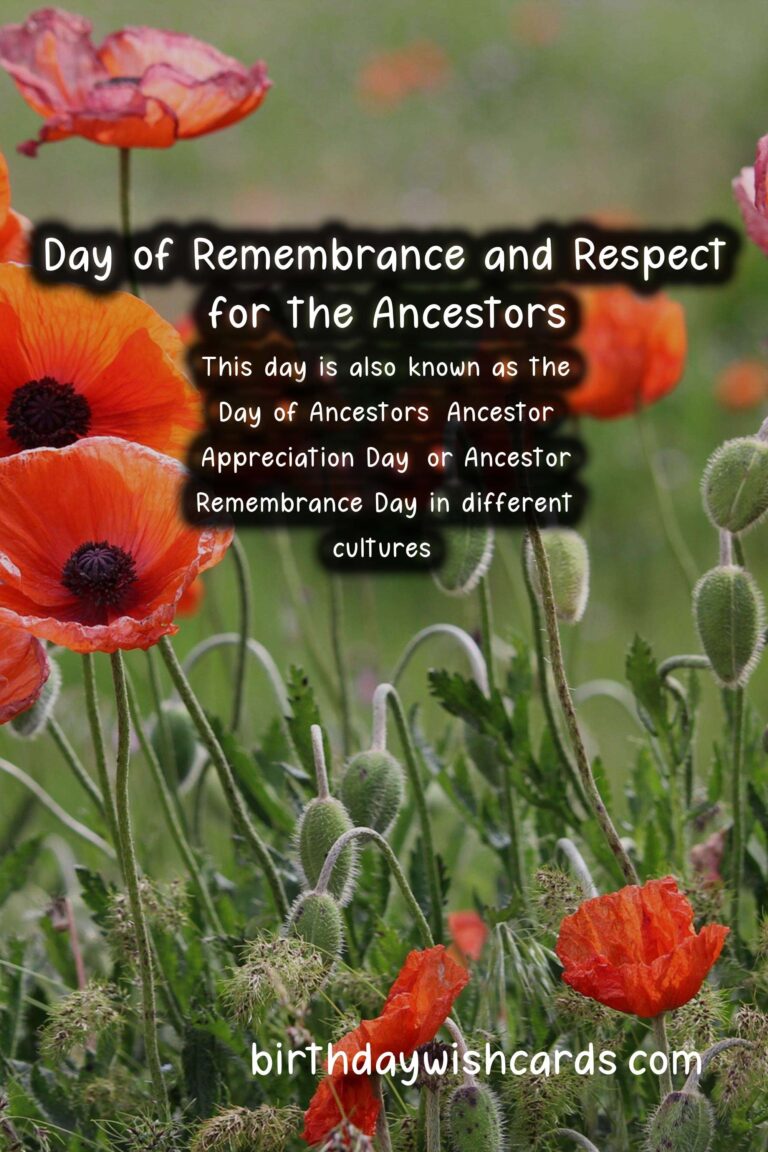 Day of Remembrance and Respect for the Ancestors - September 17