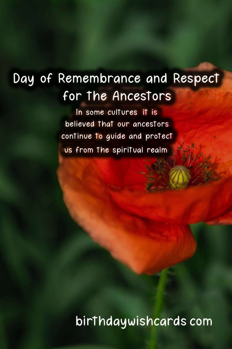 Day of Remembrance and Respect for the Ancestors - September 17