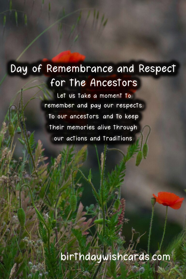 Day of Remembrance and Respect for the Ancestors - September 17
