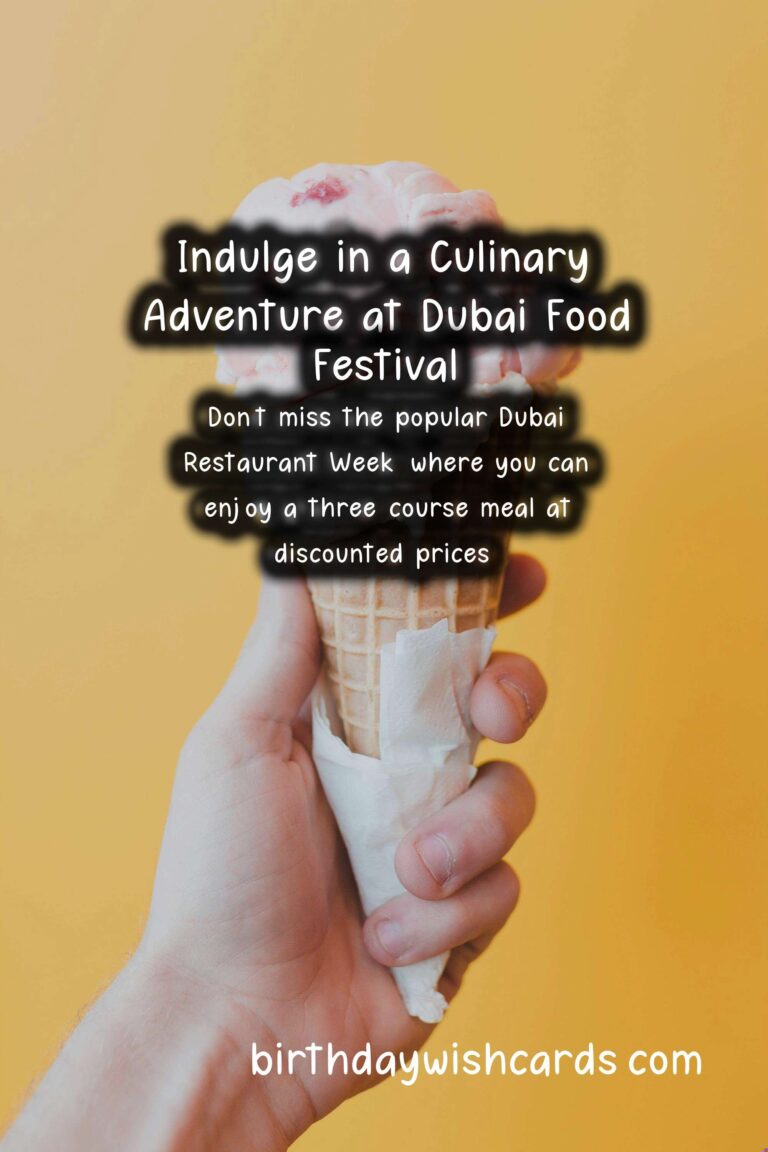 Experience a Culinary Delight at Dubai Food Festival – February 26 – March 14