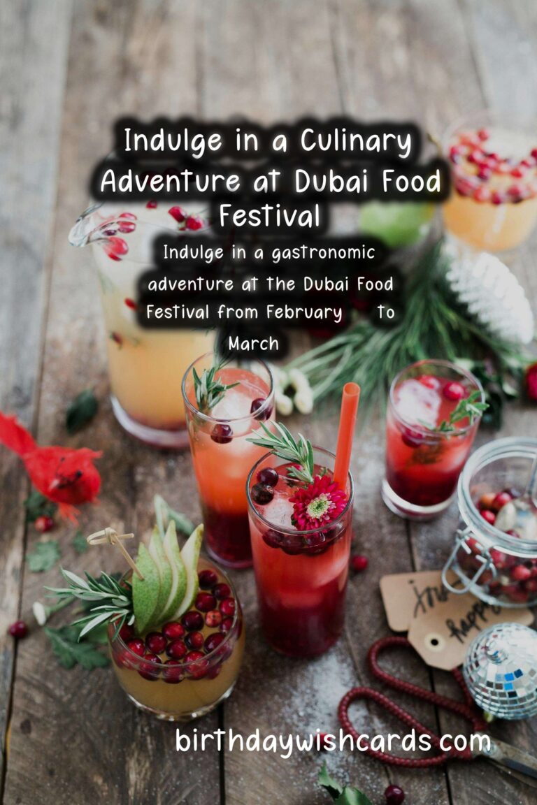 Experience a Culinary Delight at Dubai Food Festival – February 26 – March 14