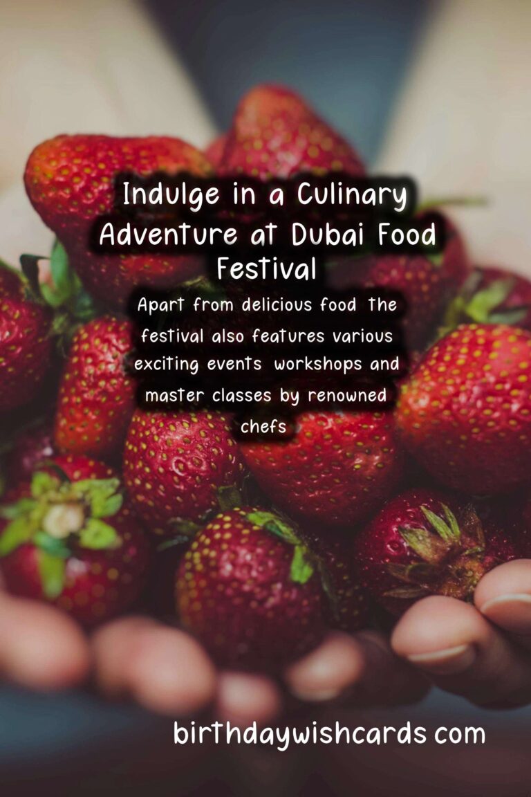 Experience a Culinary Delight at Dubai Food Festival – February 26 – March 14