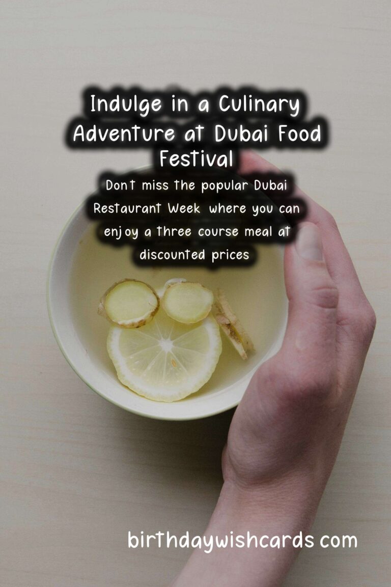 Experience a Culinary Delight at Dubai Food Festival – February 26 – March 14