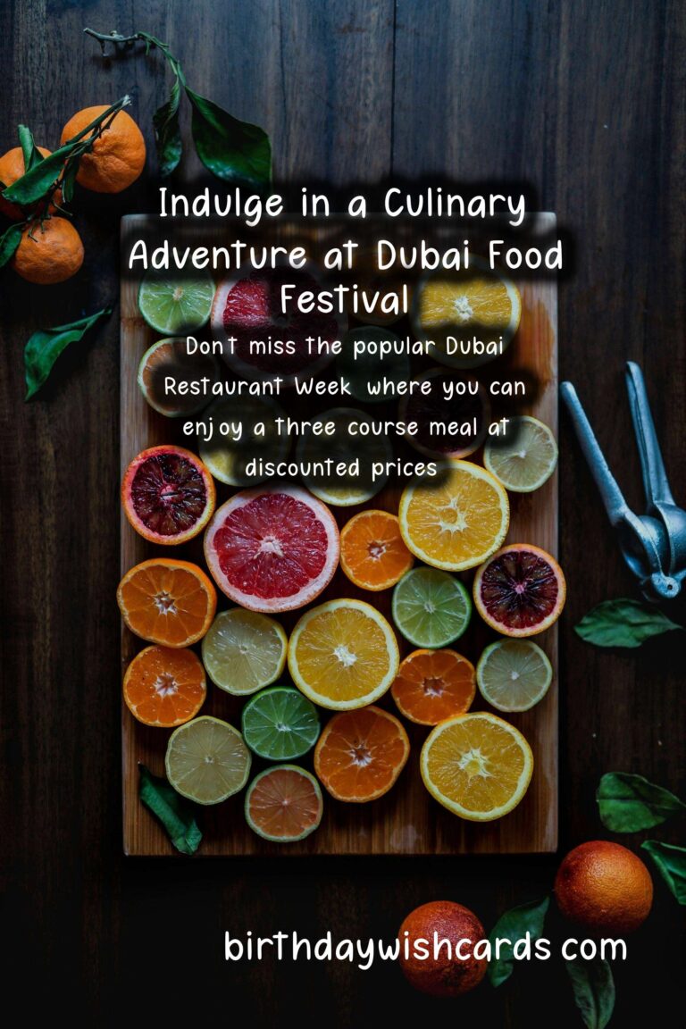 Experience a Culinary Delight at Dubai Food Festival – February 26 – March 14