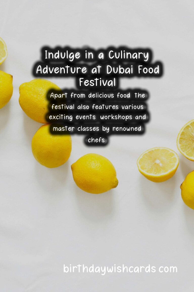 Experience a Culinary Delight at Dubai Food Festival – February 26 – March 14