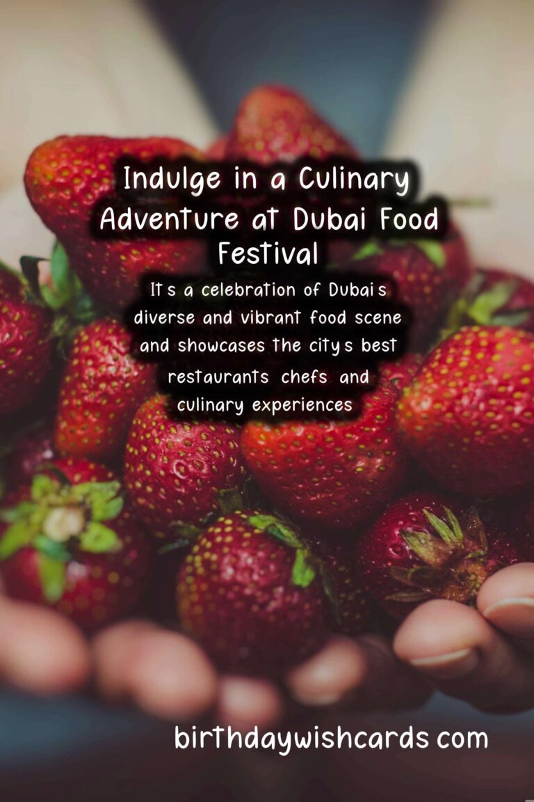 Experience a Culinary Delight at Dubai Food Festival – February 26 – March 14