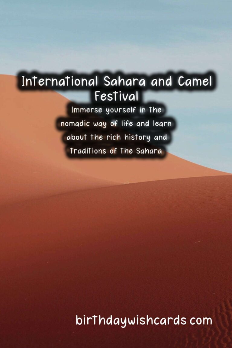 Experience the Beauty and Culture at the International Sahara and Camel Festival