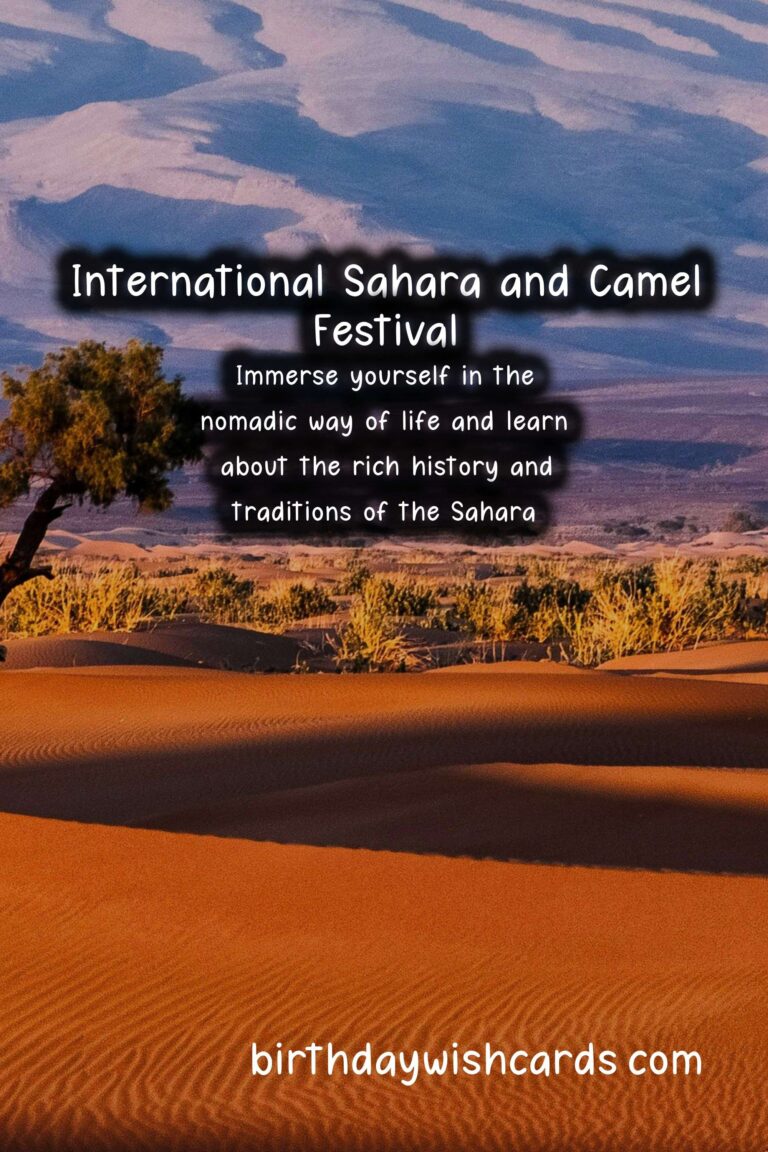 Experience the Beauty and Culture at the International Sahara and Camel Festival