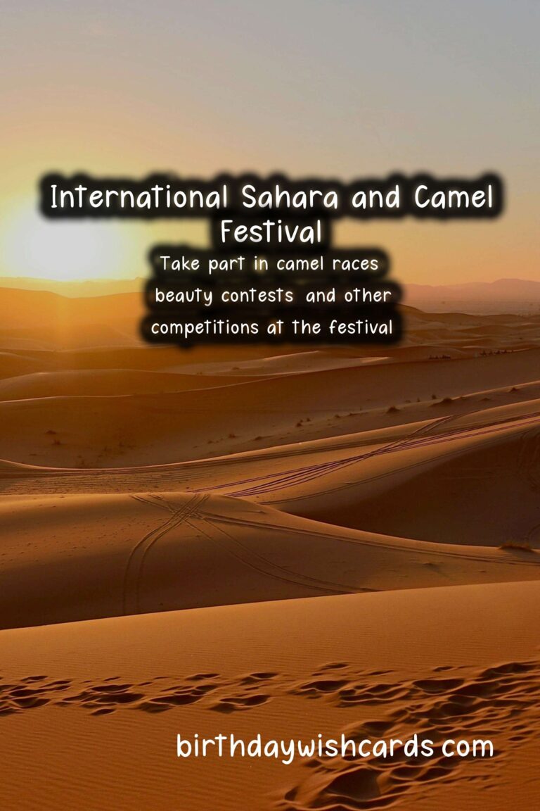 Experience the Beauty and Culture at the International Sahara and Camel Festival