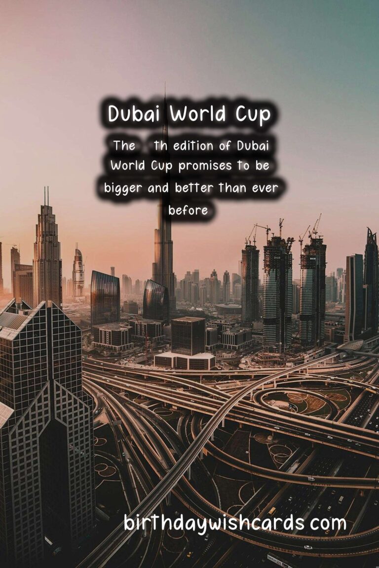 Experience the Excitement of Dubai World Cup – March 28