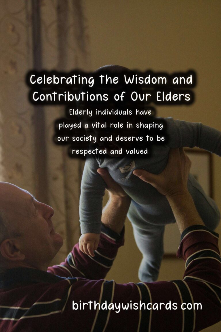 Honoring Our Elders: Celebrating National Day of the Elderly - October 18