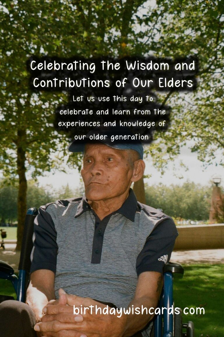 Honoring Our Elders: Celebrating National Day of the Elderly - October 18