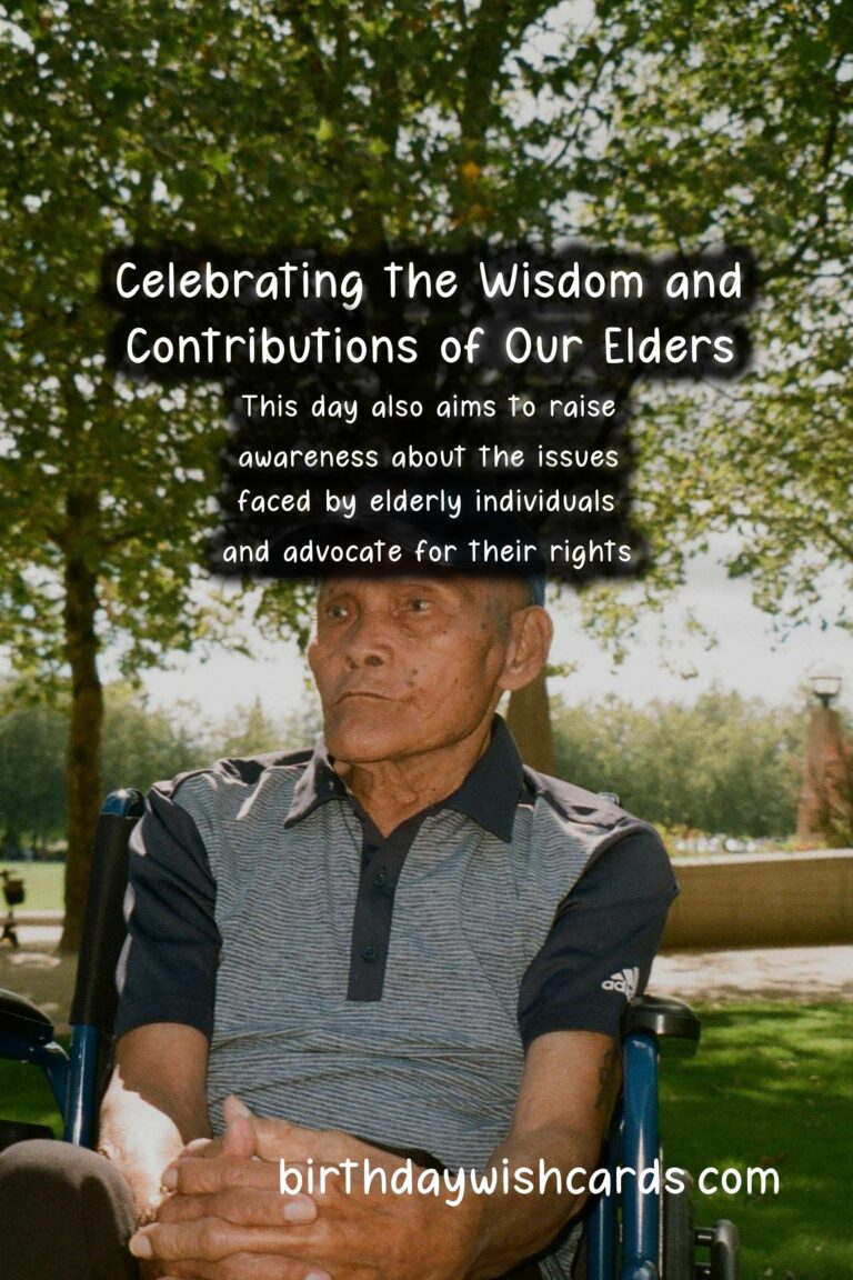Honoring Our Elders: Celebrating National Day of the Elderly - October 18